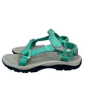 Atika Unisex Adults Maya AT-W110-EGR Blue Hiking Strappy Sandal Size W 8 M 7